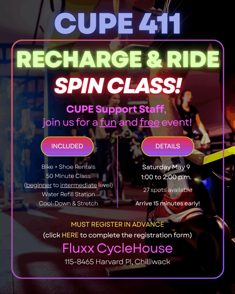 Recharge and Ride with CUPE @ Fluxx CycleHouse @ Fluxx CycleHouse